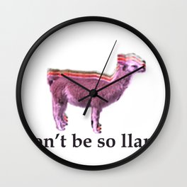 Don't be so llama Wall Clock