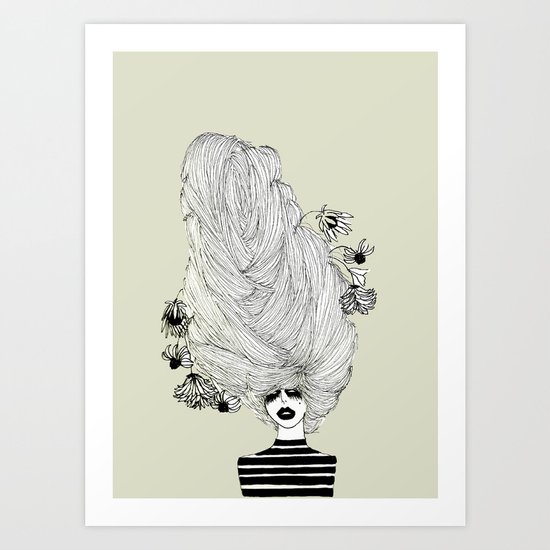 Hair Overload Art Print