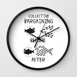Collective Bargaining Pro Labor Union Worker Protest Light Wall Clock