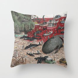 Sunny Summer Throw Pillow