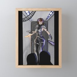 Scifi girl Framed Mini Art Print