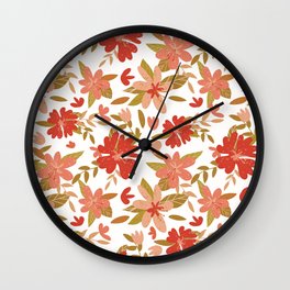 Bright Fall floral Wall Clock
