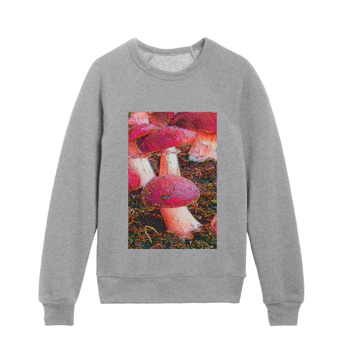 Strange mushrooms ... Kids Crewneck