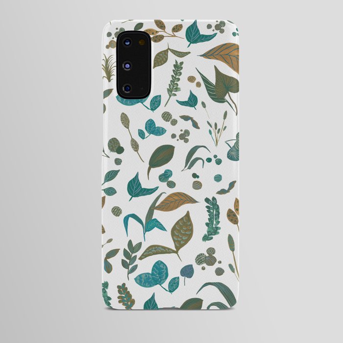 Green leaves pattern Android Case