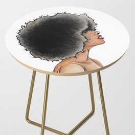 "Breathe in Babe" - Hand Painted Watercolor Design Side Table