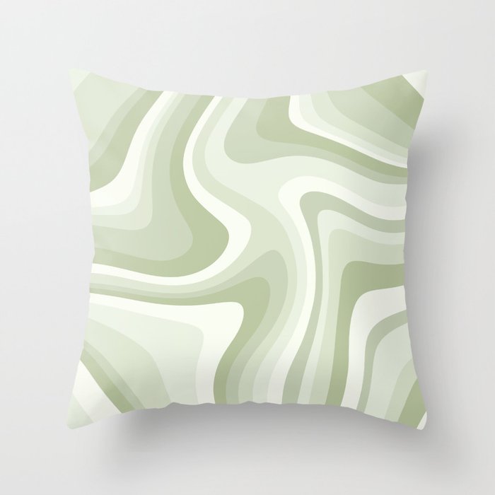 Abstract Wavy Stripes LXXVIII Throw Pillow