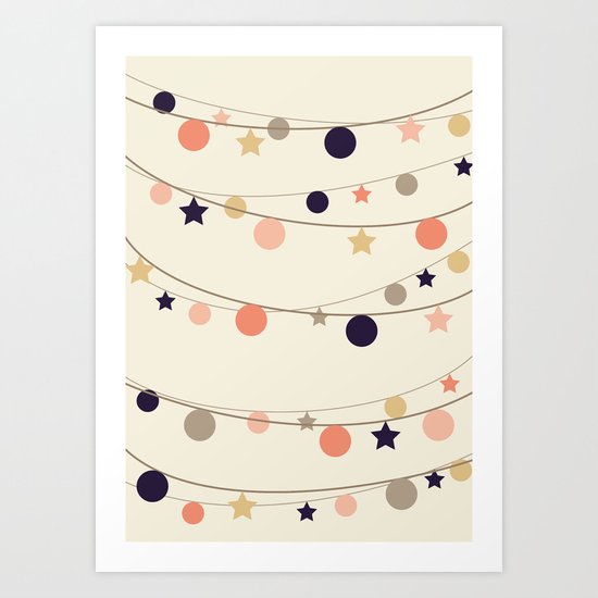 Christmas Garlands Art Print