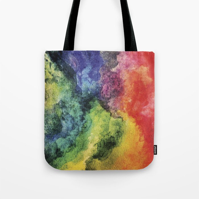 Rainbow Tie Dye Watercolor Tote Bag