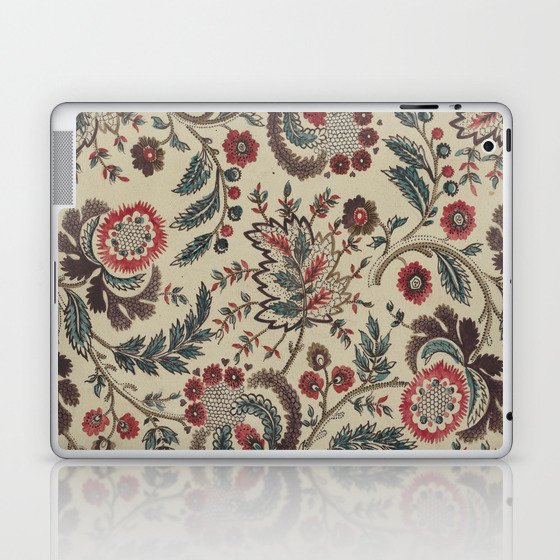 Antique Ivory Floral Chintz Laptop & iPad Skin