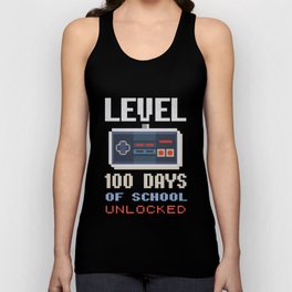 Level 100 Days Of School Unlocked Gamer Video Games Tank Top