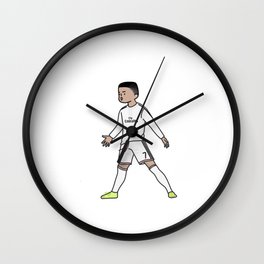 ronaldo christiano cartoon Wall Clock