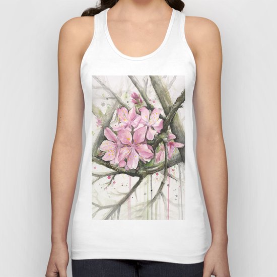 Cherry Blossom Unisex Tank Top