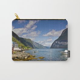 Undredal Carry-All Pouch | Landscape, Color, Photo, Fjord, Undredal, Boat, Digital, Norway, Fiord, Village 