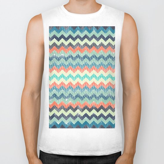 Chevron Pattern Biker Tank