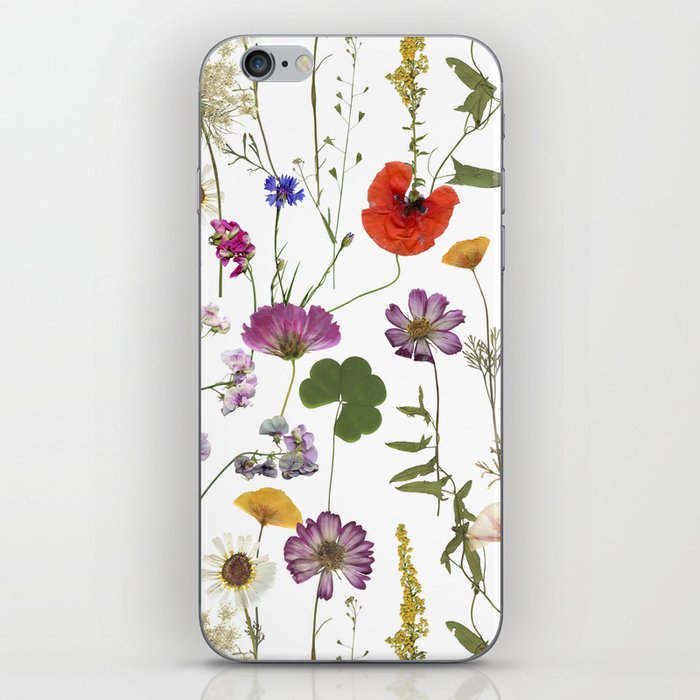 Pressed And Dried Midsummer Wildflowers Meadow iPhone Skin