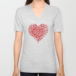 Ladybug heart V Neck T Shirt