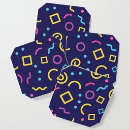 Neon waves and squares Coaster