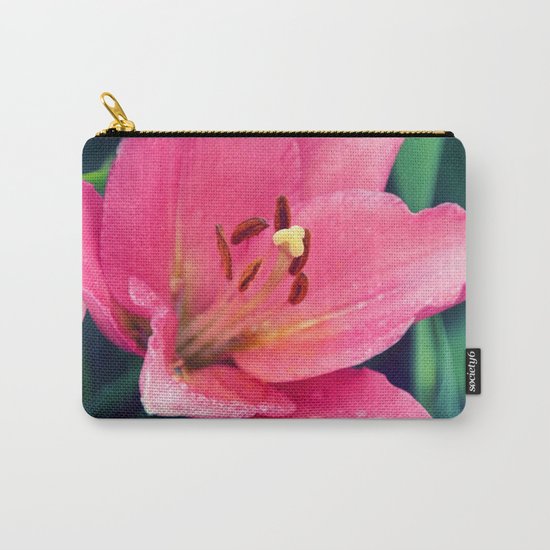 Pink Lily Carry-All Pouch