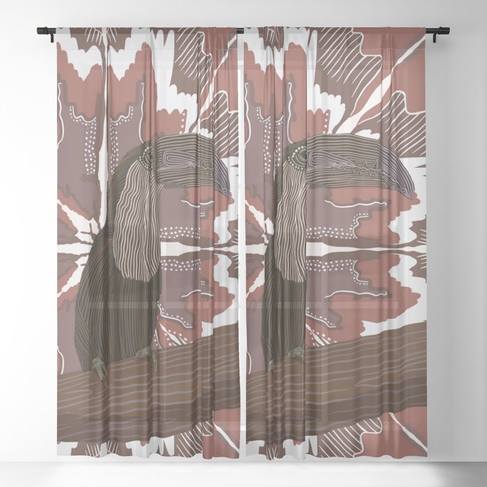 Toucan Sheer Curtain