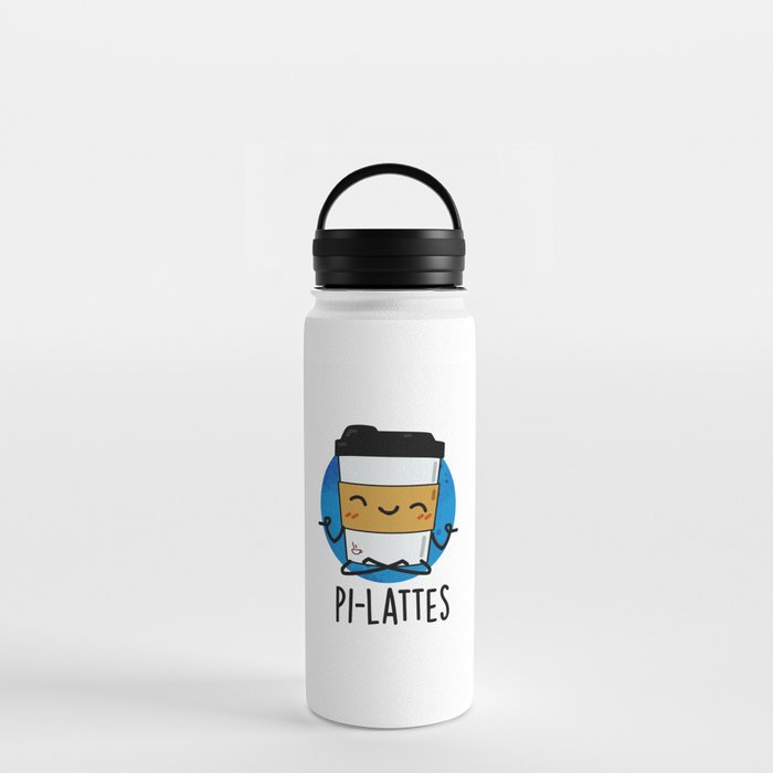 Pi-lattes Funny Latte Pilates Pun Water Bottle