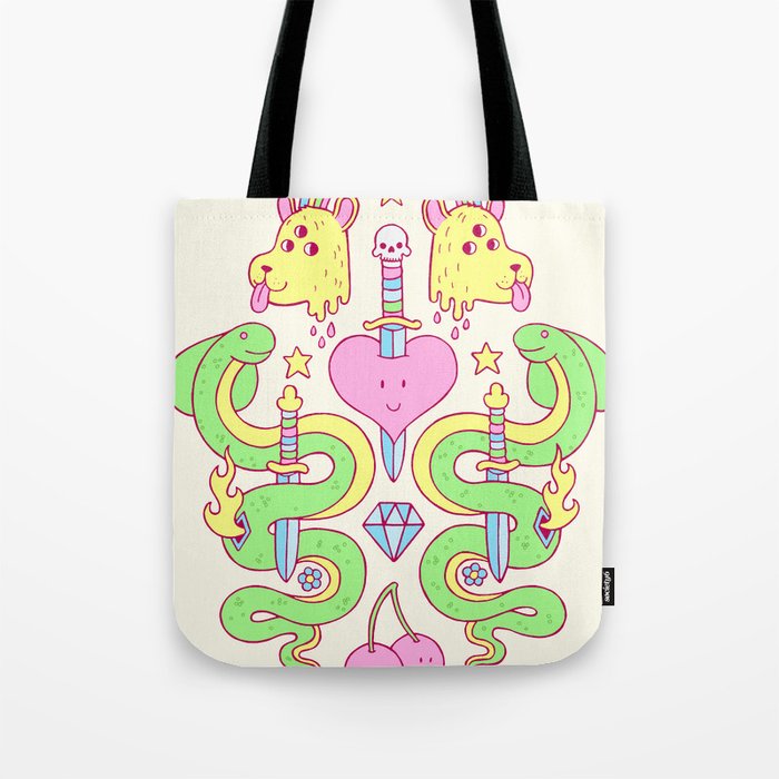 snakes&daggers&dogheads&otherstuff Tote Bag