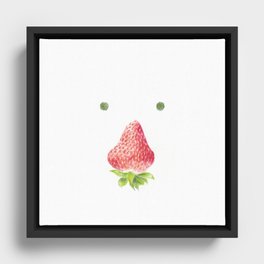 Mr. Strawberry Framed Canvas