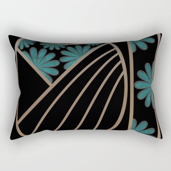 ART DECO FLOWERS (abstract) Rectangular Pillow