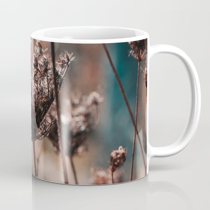 Close-up of Wild Dry Plants on a Blurry Background Coffee Mug