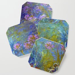 Agapanthus Claude Monet Floral Art Coaster
