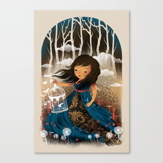 There Once Was A Girl In A Whimsical Land Canvas Print