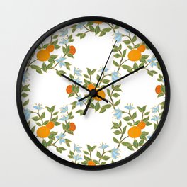 Andalusian oranges Wall Clock