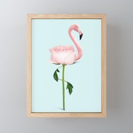 FLAMINGO  FLOWER Framed Mini Art Print