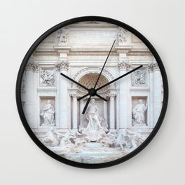 Trevi Fountain - Rome Italy Architecture, Travel Photography Wall Clock