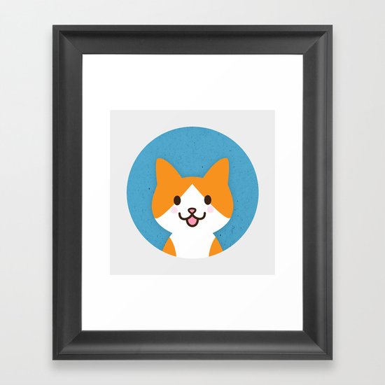 Happy Cat Framed Art Print