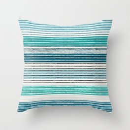 Blue Stripes Throw Pillow