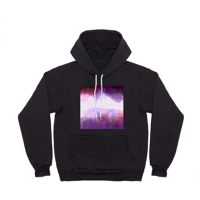 Pink Violet Lavender Abstract Watercolor Ombre Brushstrokes Hoody