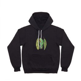 Watercolor Feathers - Green Parrot Hoody