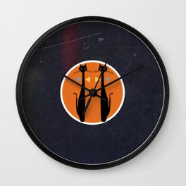 Vinyl Record Art MidCentury Modern Art Cat Double 1.0 Wall Clock