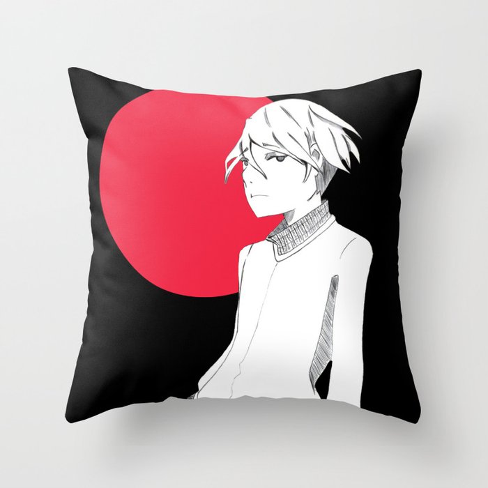 Red Moon Throw Pillow