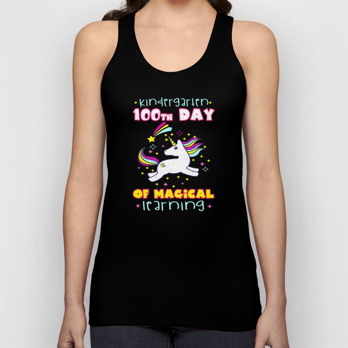 Days Of School 100th Day 100 Magical Kindergarten Tank Top