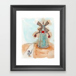 Oh, No! It's Mecha-Windmill! Framed Art Print