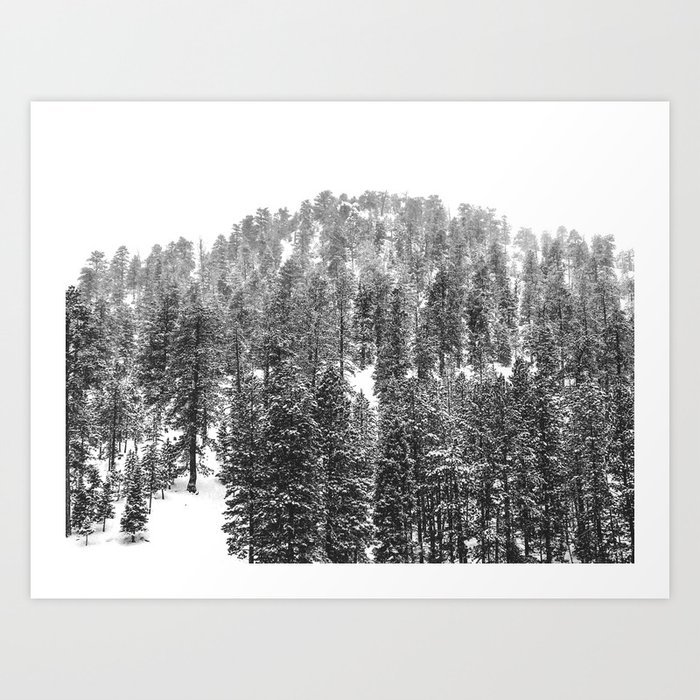 Mountain Snowfall Snowy Peak Winter Landscape Photography Black