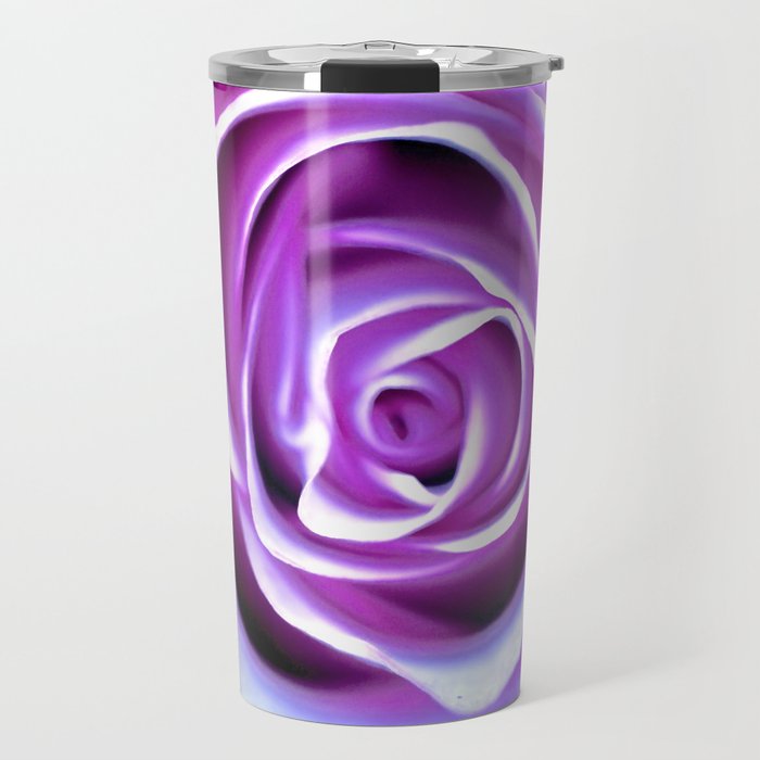 Pink-Purple Rose Blooming Travel Mug