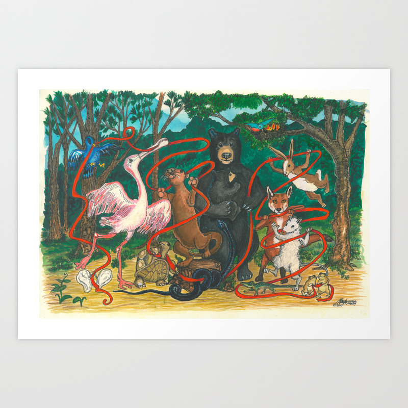 Thin Red Line Of Hope Art Print By Maryliztippinmoody Society6
