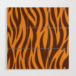 Tiger Stripes Scribble Wood Wall Art