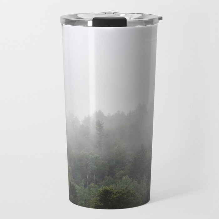 Foggy Forest Mist Landscape Photography Woods Nature Travel Rustic Travel Mug