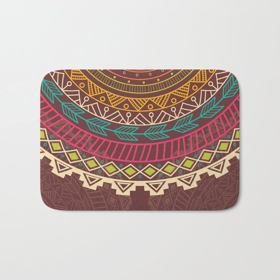Aztec ornament Bath Mat