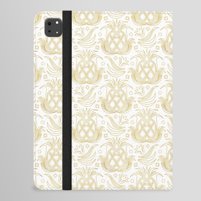 Luxe Pineapple // White iPad Folio Case