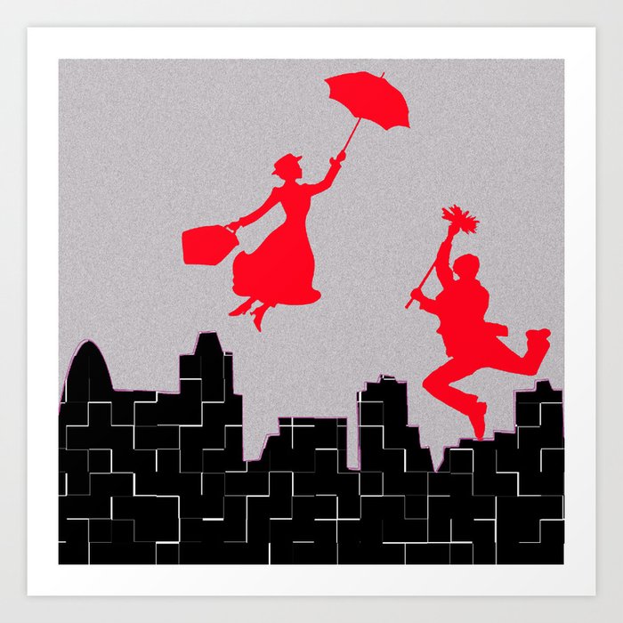 Mary Poppins squares Art Print