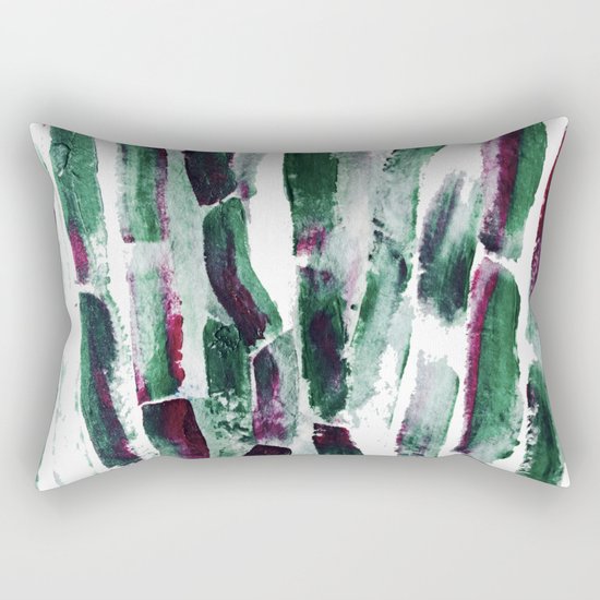 Greenery and Purple Art Sugar Cane Rectangular Pillow